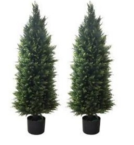 lot 279 image: Artificial Trees 2 Pack 4ft Tall $129.99 Retail - Brand New