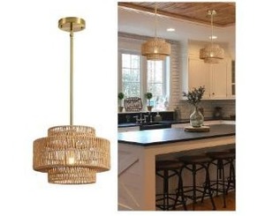 lot 283 image: Boho Pendant Lights 9.84 2pk $55.99 Retail - Brand New