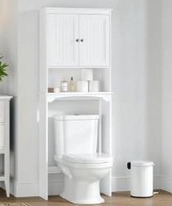 lot 288 image: Over the Toilet Cupboard White $129.99 Retail - Brand New
