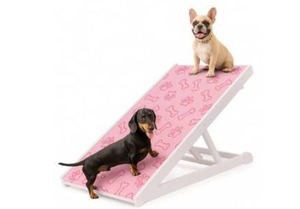 lot 307 image: Minted Paws Dog Ramp Pink $89.99 Retail - Brand New