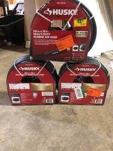 Lot of Husky 3/8 in. x 50 ft. Heavy-Duty Rubber Hose  Customer Returns See Pictures