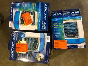 lot 10 image: Lot of ARCTIC AIR Turbo Chill Desktop Evaporative Space Cooler with LED Nightlight Customer Returns See Pictures