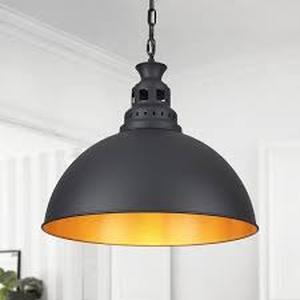 lot 65 image: ADSENSTY 1-Light Black Vintage Pendant Light Adjustable Ceiling Hanging Lights with Metal Shade customer return see pictures