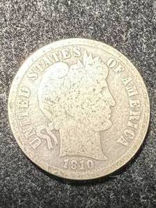 lot 09 image: 1910 US BARBER DIME