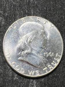 lot 51 image: 1961 US FRANKLIN HALF DOLLAR