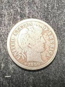 lot 59 image: 1899-S US BARBER DIME