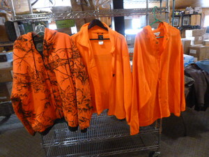 lot 8 image: 3 Mens Blaze Orange JacketsSweatshirts