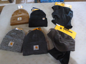 lot 18 image: NEW 6 Mens Carhartt Winter Hats