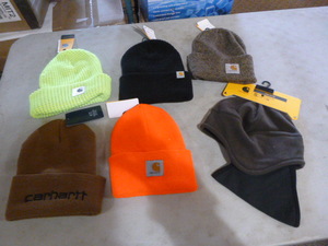 lot 24 image: NEW 6 Mens Carhartt Winter Hats
