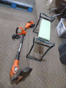 lot 78 image: Weed Trimmer and Portable Bench