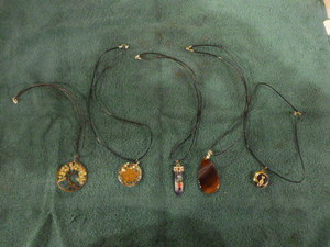 lot 90 image: 5 Pendants on Cords