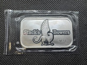 lot 32 image: 2023 Stacks and Bowers 1 oz Silver Bar