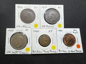 lot 44 image: Five Older British Coins