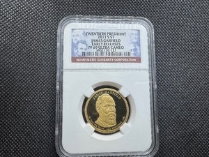 lot 56 image: 10th President James Garfield 2011 S $1 NGS Early Releases PF69 Ultra Cameo