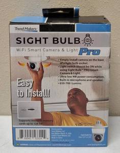 lot 9 image: Sight Bulb Pro   NEW (1) WiFi Smart Camera & Light  650 - 700 Lumen  Microphone & Speaker