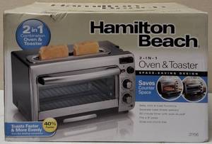lot 67 image: Hamilton Beach   NEW  2 in 1 Oven & Toaster
