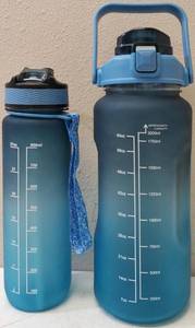 lot 79 image: Water Bottle Duo Pack - Blue & Green - (1) 64 oz & (1) 27 oz (View Photos)
