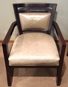 lot 44H image: LL - Modernism Michael Weis for Vanguard Leather Arm Chair