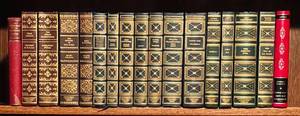 lot 116H image: LL - Collection of 34 Vintage Leather-Bound Classic Books