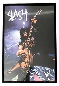 lot 161H image: LR - Large Framed Slash Guitar Poster