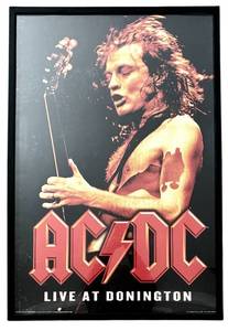 lot 162H image: LR - Framed ACDC Live at Donington Poster