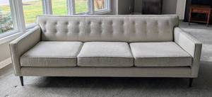 lot 7A image: LR - Room and Board Grey Sofa Modern Couch