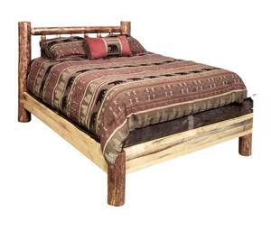 lot 8 image: G - Montana Woodworks Glacier Brown King Platform Bed with Headboard