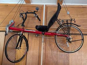 lot 19 image: G - Bacchetta Strada Recumbent Bike with Rear Rack and Mirror