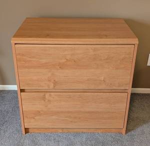 lot 85 image: UL - Wood Finish 2-Drawer File Cabinet