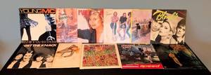 lot 90 image: LR - Collection of 10 Vintage Vinyl Records Pop and Rock Artists