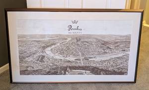 lot 131 image: UL - Framed Praha MCMXXVI City Map Print
