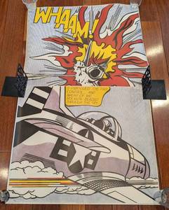 lot 198 image: ML - Pair of Roy Lichtenstein Style Comic Art Posters
