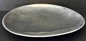 lot 221H image: DR - Collection of Metal Kitchenware Platter, Tiered Dessert Stand, and Cocktail Shaker