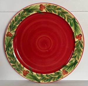 lot 232H image: LR - Gayle Pittman Signed 15-Inch Hand-Painted Platter 2003