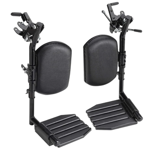 lot 105 image: Invacare Wheelchair Legrests, Elevating, Composite Footplates, Padded Calf Pads, 1 Pair