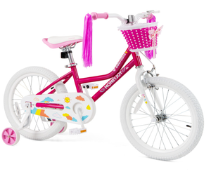 lot 21 image: Kids Bicycle 18 Inch with Training Wheels for 6-8 Years Old