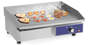 lot 62 image: Happygrill 22 Commercial Electric Griddle, Stainless Steel Flat Top Grill wAdjustable Temperature Control 122-572, Complete Accessories, 2000 W Electric Countertop Griddle for Kitchen Restaurant