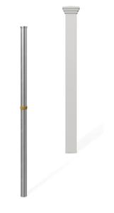 lot 354 image: WamBam Fence 3.5ft Tall (1 Post) Fence Finishing Post for WamBam All American No Dig White Picket Fence, Easy Install Outdoor Fence for Backyard or Patio, Outdoor Fencing, No Dig Fence Panels, ZP19046