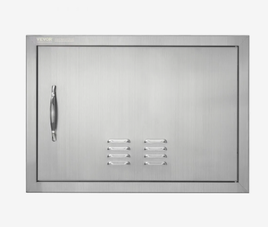 lot 355 image: VEVOR BBQ Access Door, 24W x 17H Inch Single Outdoor Kitchen Door, Stainless Steel Flush Mount Door, Wall Vertical Door with Handle and vents, for BBQ Island, Grilling Station, Outside Cabinet