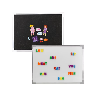 lot 365 image: Crestline Products Magnetic Dry-Erase and Flannel Board, 18 x 24 (Only Board) (Slightly Used, Minor Damage)