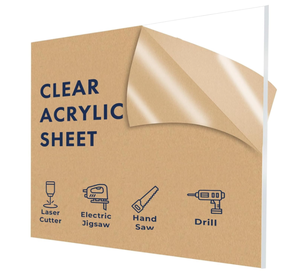 lot 366 image: Falken Design Clear Acrylic Sheet 12 x 36 x 316 - Plexiglass Panel for DIY Projects, Laser Cutting, Crafting, Signage & Displays - Shatterproof, Weather-Resistant, Easy to Cut