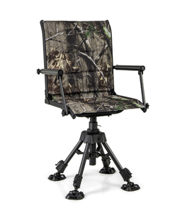 lot 27 image: Costway Folding Swivel Patio Chair with 4 Adjustable Leg, Camouflage