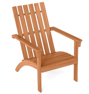 lot 50 image: DORTALA Adirondack Chair, Acacia Wood Fire Pit Chair with Backrest and Armrests, 400 LBS Weight Capacity, Outdoor Lawn Chair for Patio, Backyard, Deck and Poolside (1)