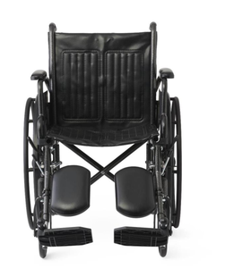 lot 67 image: Medline Guardian K1 Wheelchairs , 18 Inch Seat Width, Elevating Leg, Vinyl, 8 Inch Caster, 36 Inch Height, Desk Length, 1 Count, #K1186V22E