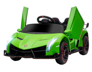 lot 80 image: Aosom Lamborghini Veneno Licensed 12V Electric Kids Ride on Car with Bluetooth, Remote, Green