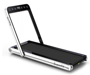 lot 97 image: Costway - 4.75HP 2 In 1 Folding Treadmill WRemote APP Control - Silver