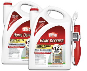 lot 145 image: Ortho Home Defense Insect Killer for Indoor and Perimeter2 with Comfort Wand, Controls Ants, Roaches, Spiders and More, 1.1 gal., 2-Pack (One New, One Half Used)