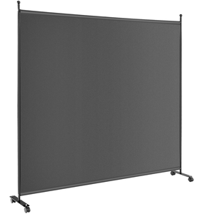 lot 148 image: Giantex Room Divider Large Single Panel, 73W x 73H Privacy Screen with Lockable Wheels, Rolling Room Divider Panel for Home Office Studio, Partition Fabric Wall Divider for Room Separation, Gray