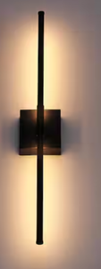 lot 157 image: JONATHAN Y Makena 28 in. 2-Light Oil Rubbed Bronze Dimmable Integrated LED Modern Metal Wall Sconce