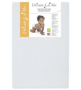 lot 158 image: Dream On Me Holly 3 inch Fiber PortableMini Crib Mattress